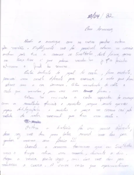 Ayrton Senna escreveu uma carta para seu amigo Armando Teixeira
