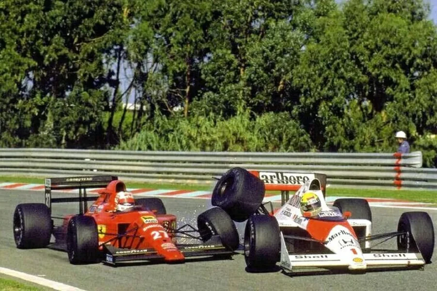Ayrton Senna GP de Portugal 1989; Mansell maluco
