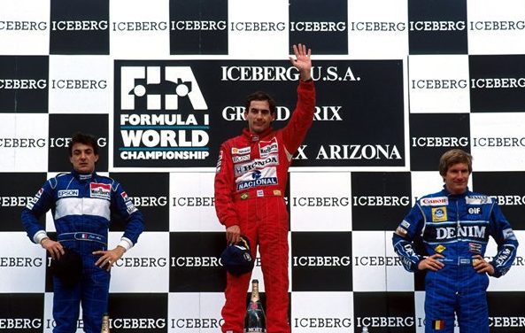 Ayrton Senna vence o GP dos EUA 1990; uma vitória para o livro dos recordes
