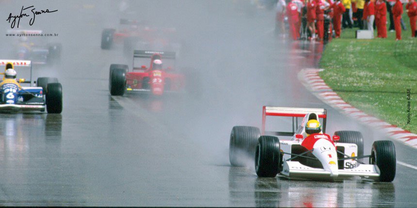 Ayrton Senna vence o GP de San Marino 1991