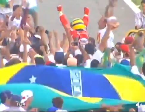 Ayrton Senna o GP do Brasil 1993; invasão histórica em Interlagos