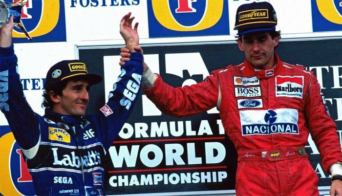 Duelo entre Ayrton Senna vs Alan Prost