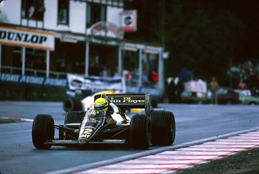 Ayrton Senna a segunda vitória na F1 em 1985 no GP da Bélgica