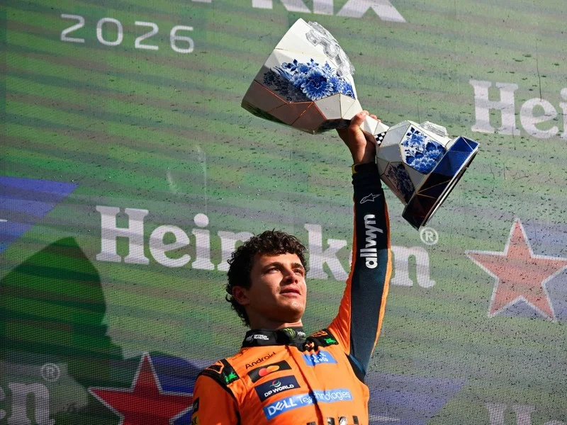 Norris cruzou a linha de chegada em primeiro, conquistou sua segunda vitória consecutiva e colocou seu nome na história da despedida de Zandvoort.