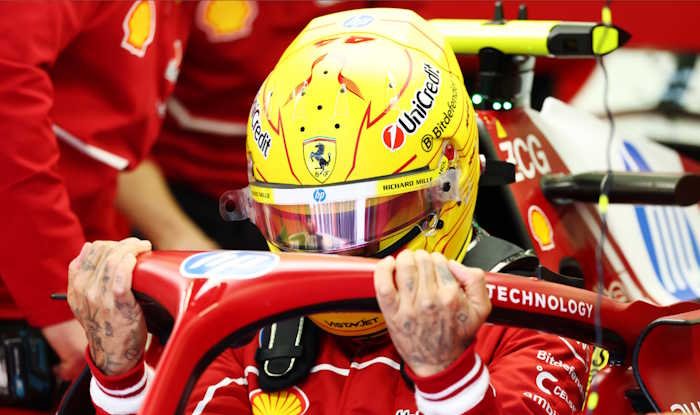 Problema nos freios tira Hamilton da primeira corrida de Madri após apenas sete voltas e transforma um fim de semana já complicado em um duro golpe para o piloto da Ferrari